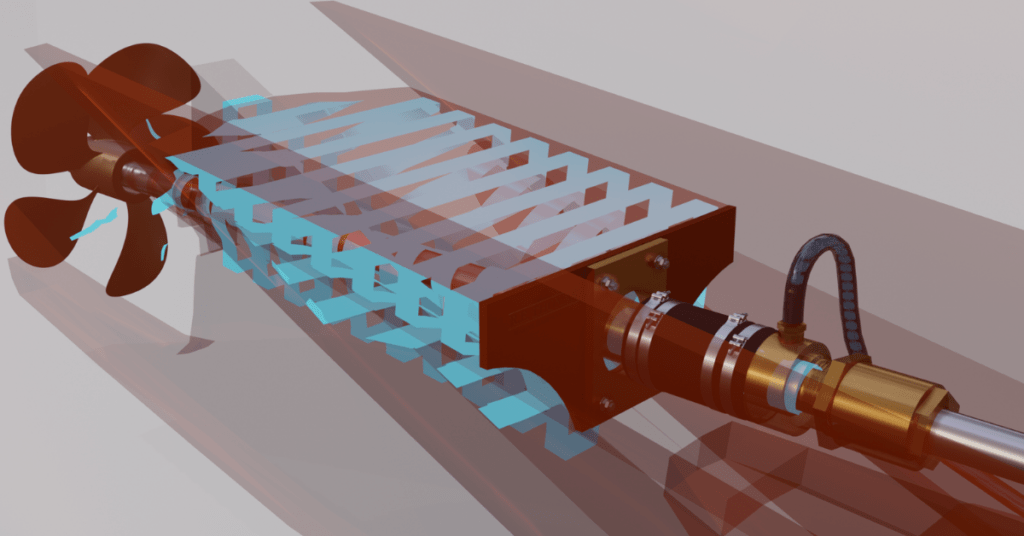 diagram showing water inside a boat's wet keel